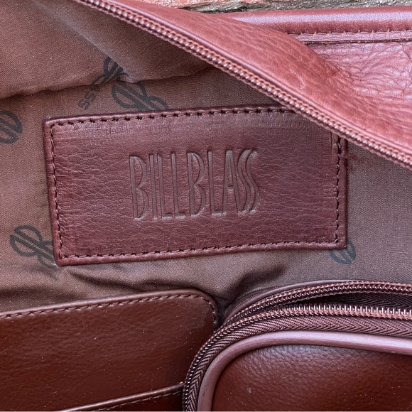 Rare & Unique Bill Blass VTG Soft Bomber Cowhide  Leather Briefcase in Chocolate - Picture 13 of 15